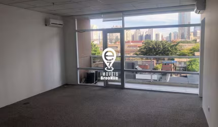 Conjunto comercial com 87m², 2 vagas para locação - Cidade Monções /