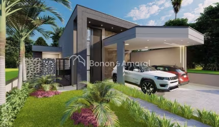 Casa Térrea no Terras da Estância com acabamento diferenciado - 3 suítes e piscina