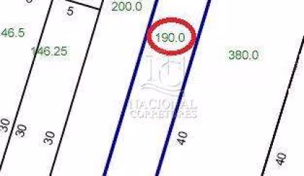 Terreno à venda, 190 m² por R$ 425.000,00 - Vila Alzira - Santo André/SP