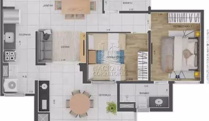Apartamento à venda, 2 quartos, 1 suíte, 1 vaga, Campestre - Santo André/SP