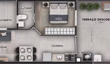 Cobertura Sem Condomínio à venda, 2 quartos, 1 suíte, 2 vagas, Vila Pires - Santo André/SP