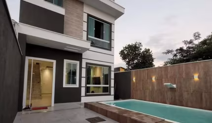 Casa para Venda em Rio das Ostras, Jardim Marilea, 3 dormitórios, 1 suíte, 1 banheiro, 1 vaga