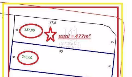 Terreno à venda, 477 m² por R$ 1.200.000,00 - Parque Oratório - Santo André/SP