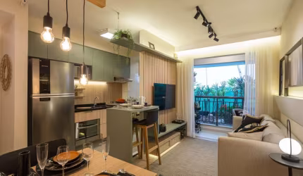 Apartamento à venda no Morumbi com 45m, 1 dormitório, 1 vaga
