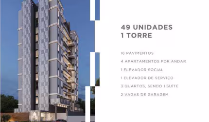 Apartamento para Venda em São José dos Pinhais, Centro, 3 dormitórios, 1 suíte, 1 banheiro, 2 vagas