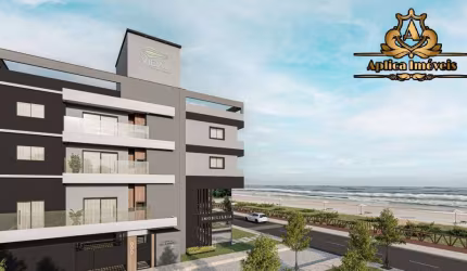 Residencial Villa Mares - Frente mar  - 01 suíte + 01 dorm.- Meia Praia