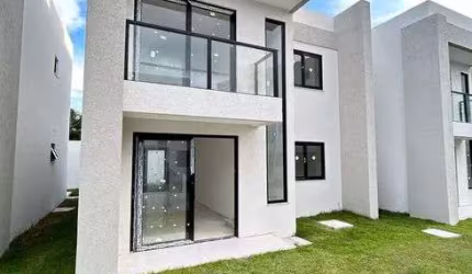 Casas duplex soltas de 4 suítes com garden e 1 garagem no Alphaville Litoral Norte