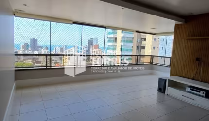 Apartamento a venda de 2 suítes + dependências e 2 garagens, andar alto com vista livre mar na GRAÇA