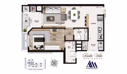 Apartamento de 2 Dormitórios | 2 Suítes | Campinas