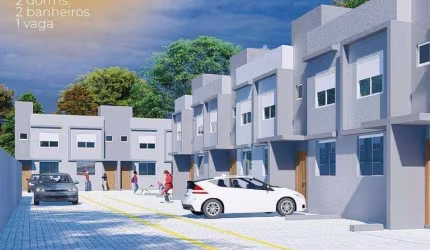 Casas novas em condomínio de baixo custo