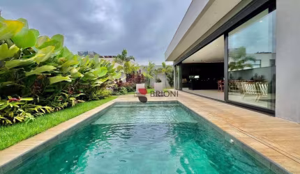 Casa térrea alto padrão com 370m², 4 quartos/suítes, à venda no Condomínio Borda do Parque em Ribeirão Preto/SP I Imobiliária Brioni imóveis