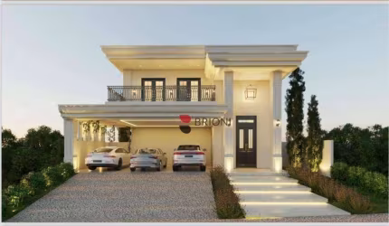 Casa sobrado à venda no Condomínio Buganville, com 552m², 4 suítes, Jardim Olhos D'Água m Ribeirão Preto/SP I Imobiliária Brioni imóveis