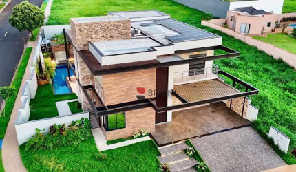 Casa Alto padrão à venda com, 387,35m², 4 quartos/suítes, no condomínio Terras de Siena, em Ribeirão Preto - SP | Imobiliária Brioni Imóveis