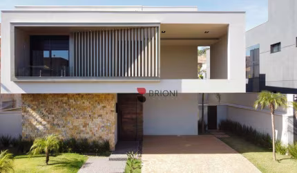 Casa alto padrão à venda com 320m², 5 Quartos/Suítes em condomínio Alphaville, em Ribeirão Preto/SP I Imobiliária em Ribeirão Preto I Brioni imóveis