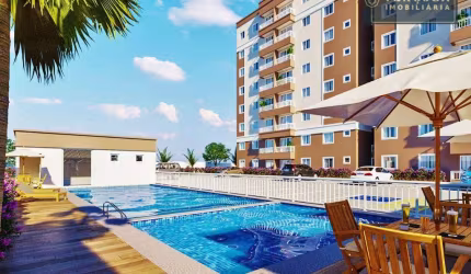 Apartamento com 2 dormitórios à venda, 51 m² por R$ 225.094,92 - Guaribas - Eusébio/CE