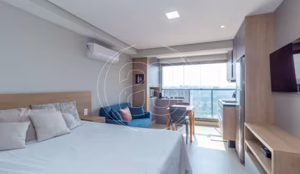 Studio totalmente mobiliado com 25m²