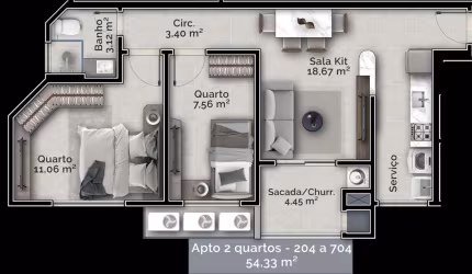 Apartamento com 2 quartos à venda na Rua Capitão Romualdo de Barros, 583, Carvoeira, Florianópolis, 54 m2 por R$ 645.000