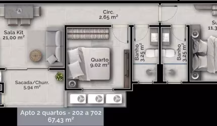 Apartamento com 2 quartos à venda na Rua Capitão Romualdo de Barros, 583, Carvoeira, Florianópolis, 67 m2 por R$ 707.000