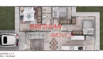 Casa nova com 3 quartos bairro Periolo com amplo e fino acabamento
