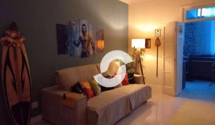 Apartamento de 1 quarto, revertido para 2 quartos. A 6 minutos da Praia do Forte.