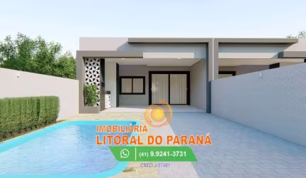 Casa Alvenaria 03 dormitórios sendo 01 suíte - Balneário Leblon - Pontal do Paraná