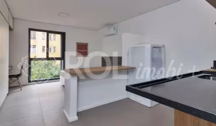 Studio mobiliado venda em Higienópolis, São Paulo-SP: 1 quarto, 1 banheiro, 28m² de área.