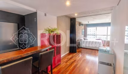 Apartamento de Luxo para Locação no Brooklin: 1 Quarto, 1 Suíte, 1 Sala, 2 Banheiros, 2 Vagas - São Paulo-SP