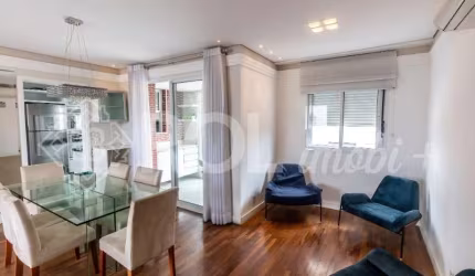 Apartamento mobiliado no Itaim Bibi: 2 quartos, 1 suíte, 1 sala, 3 banheiros, 2 vagas de garagem - São Paulo-SP.