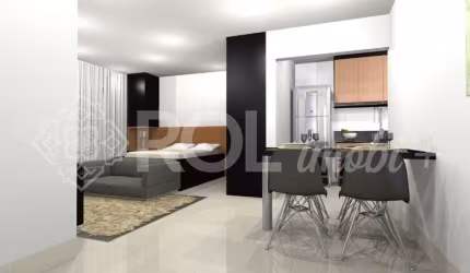 STUDIO MOBILIADO COM VARANDA 53 M² - 1 DORMITÓRIO - SEM VAGA - VENDA OU LOCAÇÃO