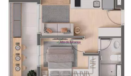 Apartamento com 1 dormitório à venda, 33 m² por R$ 476.147,64 - Mirandópolis - São Paulo/SP