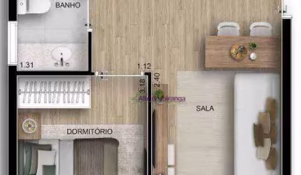 Apartamento com 1 dormitório à venda, 32 m² por R$ 477.697,65 - Vila Clementino - São Paulo/SP