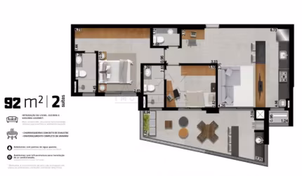 Apartamento com 2 quartos à venda na Rua Miguel Penha Corral, Vila Aviação, Bauru, 92 m2 por R$ 1.200.000
