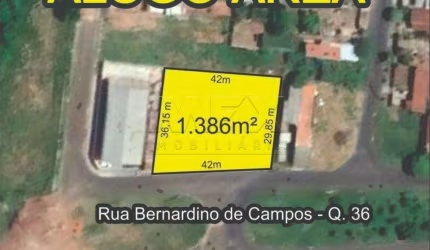Terreno para alugar na Rua Bernardino de Campos, Vila Alto Paraíso, Bauru, 1386 m2 por R$ 1.500