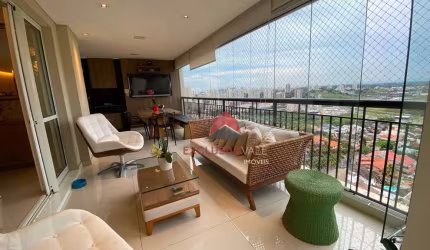 Apartamento com 3 suítes, varanda gourmet, andar alto à venda, 194 m² por R$ 2.900.000 - Jardim Aquarius - São José dos Campos/SP