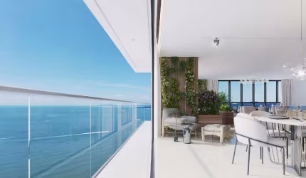 Apartamento frente mar à venda no Ed. Harmony