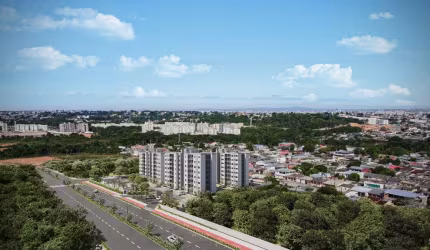 Apartamentos de 2 quartos, varanda, vaga de garagem