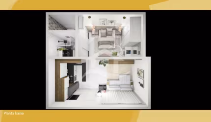 Apartamento Loft Residencial Fechado à venda , 1 quarto(s),  sendo 1 suíte(s) (home business) no bairro Maria Helena Novaes, 100 metros da praia, Peruíbe-SP