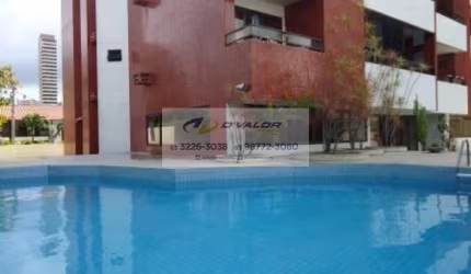 Vendo apartamento com 173m2, 4 qts/2 sts com armários e vista para o mar de Manaíra