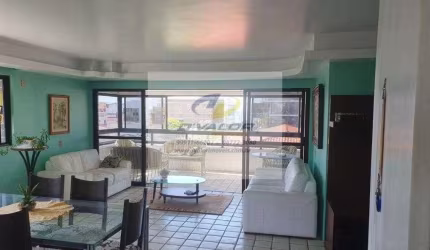 Vendo apartamento no Bessa, à 300 mts do mar, com 215 m², varandão com vista mar, 5 quartos s/ 4 suítes