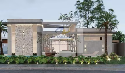 Vendo Casa, em Condomínio Fechado, com 133m², 3 quartos s/ 1 suíte master, escritório, piscina e 2 vagas