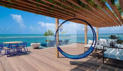 Vendo flats com 1 ou 2 quartos, em prédio pé na areia da praia do Bessa, com tamanhos de 44 m² à 60 m²