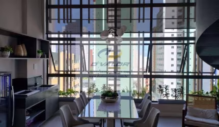 Vendo Apartamento Duplex, Mobiliado, com 120 m², 03 Quartos (Sendo todos suítes), 02 vagas