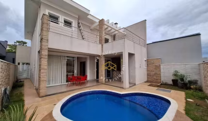 SOBRADO COM PISCINA E ÁREA GOURMET À VENDA NO CONDOMÍNIO JARDIM DE MÔNACO - HORTOLÂNDIA
