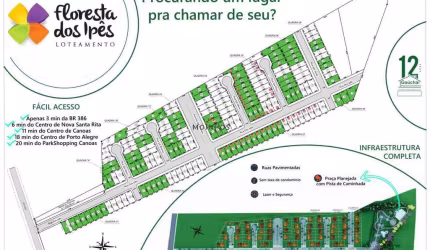 Terrenos em bairro planejado em Nova Santa Rita - Floresta dos Ipês.