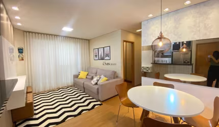 Apartamento com 2 quartos mobiliado para locação.