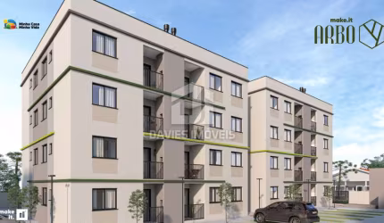 Apartamento com 2 quartos à venda na Rua Clóvis Bevilaqua, 636, Vargem Grande, Pinhais, 41 m2 por R$ 290.988