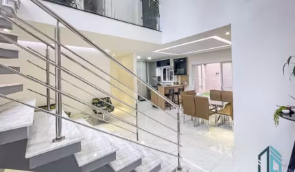 (Estuda permuta e financiamento) Sobrado Semi mobiliado lindo, 03 suítes, piscina, 06 vagas, em São José dos Pinhais PR