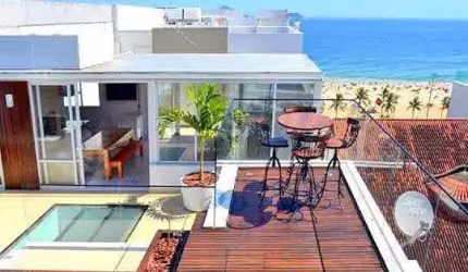Cobertura com 4 quartos para vender na Avenida Vieira Souto em Ipanema