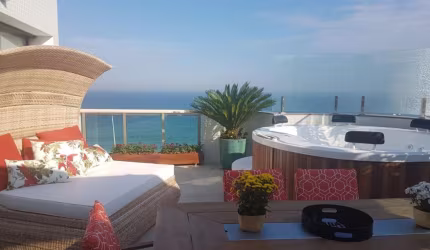 Cobertura 3 quartos à venda localizado na Avenida Lucio Costa, Frontal Mar, 3 Quartos; 2 suites; 3 Vagas. Condomínio Sunset Drive - Alfabarra, Barra da Tijuca.