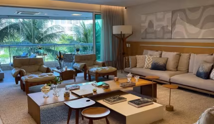 Apartamentos a venda no Condomínio Les Residence de Monaco na Barra da Tijuca, 4 quartos, 4 suites, 3 vagas, Avenida Lucio Costa, Posto 6